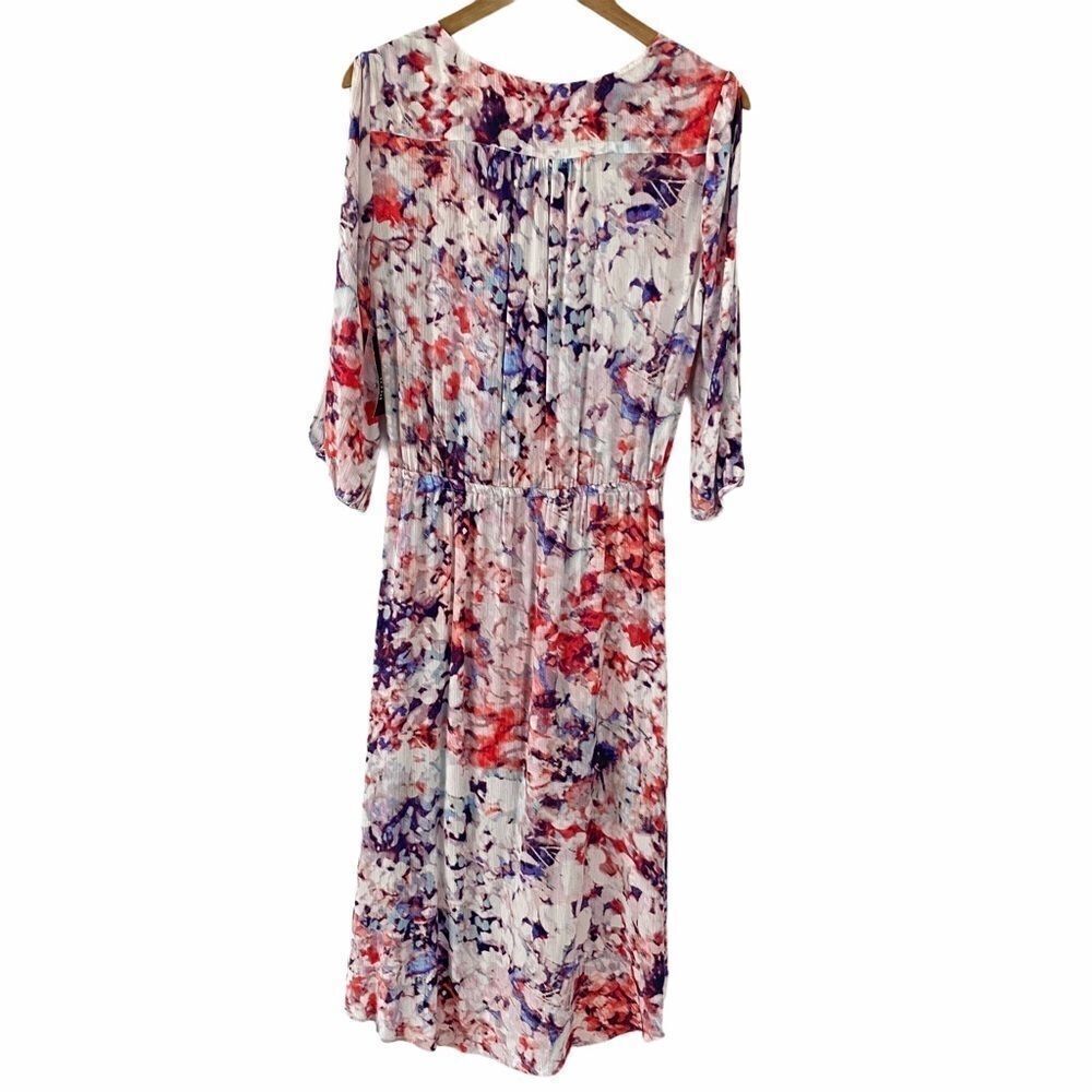 a.n.a. High Low Floral Print Split Sleeves Dress - Picture 6 of 11